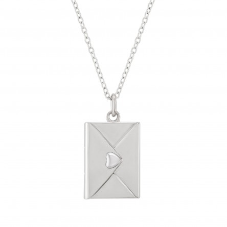 Letter Silver Secrets Locket Necklace