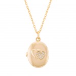 Colar Locket Secrets Oval Dourado
