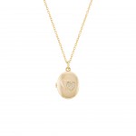 Colar Locket Secrets Oval Dourado