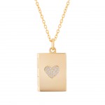 Colar Locket Secrets Livro Dourado