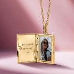 Colar Locket Secrets Livro Dourado
