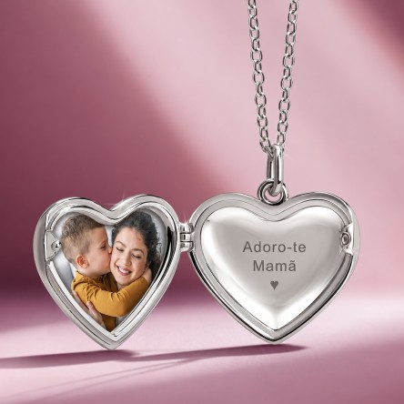 Heart Silver Secrets Locket Necklace