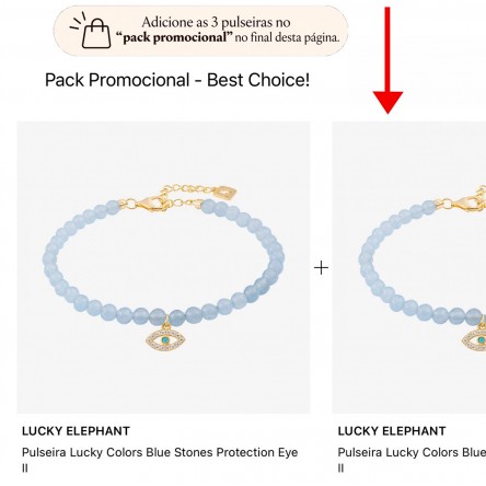 Lucky Colors Blue Stones & Love Heart II Bracelet