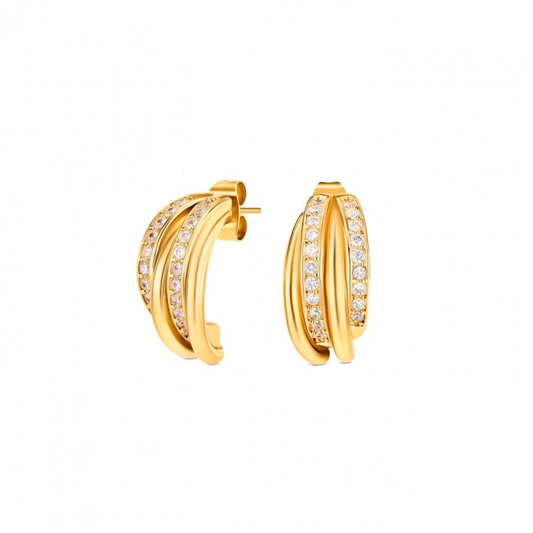 Brincos Serene Crystal Golden
