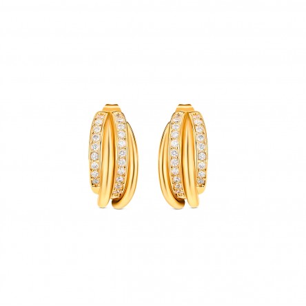 Brincos Serene Crystal Golden
