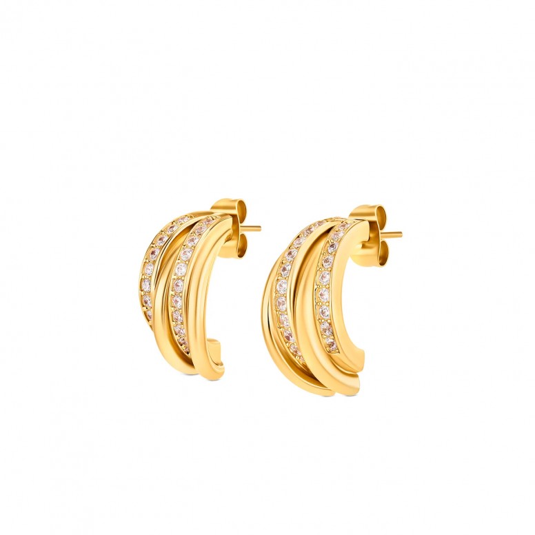 Brincos Serene Crystal Golden