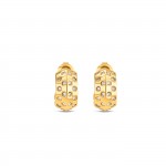 Brincos Chess Hoop Crystal Golden