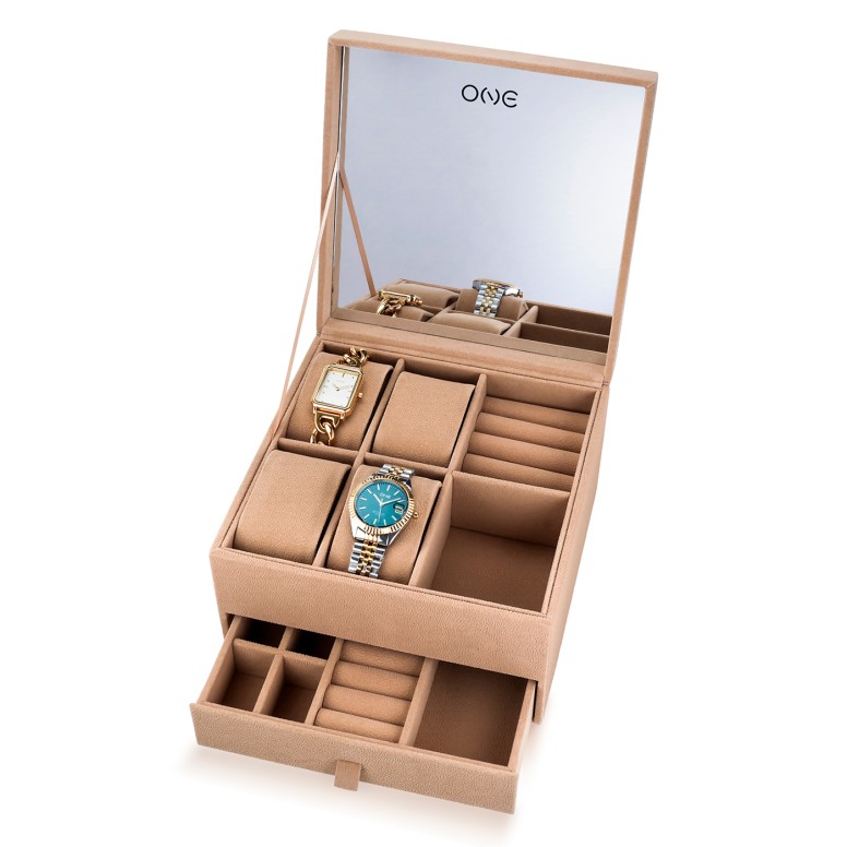 Caixa  Relojoeira Essentials Bege