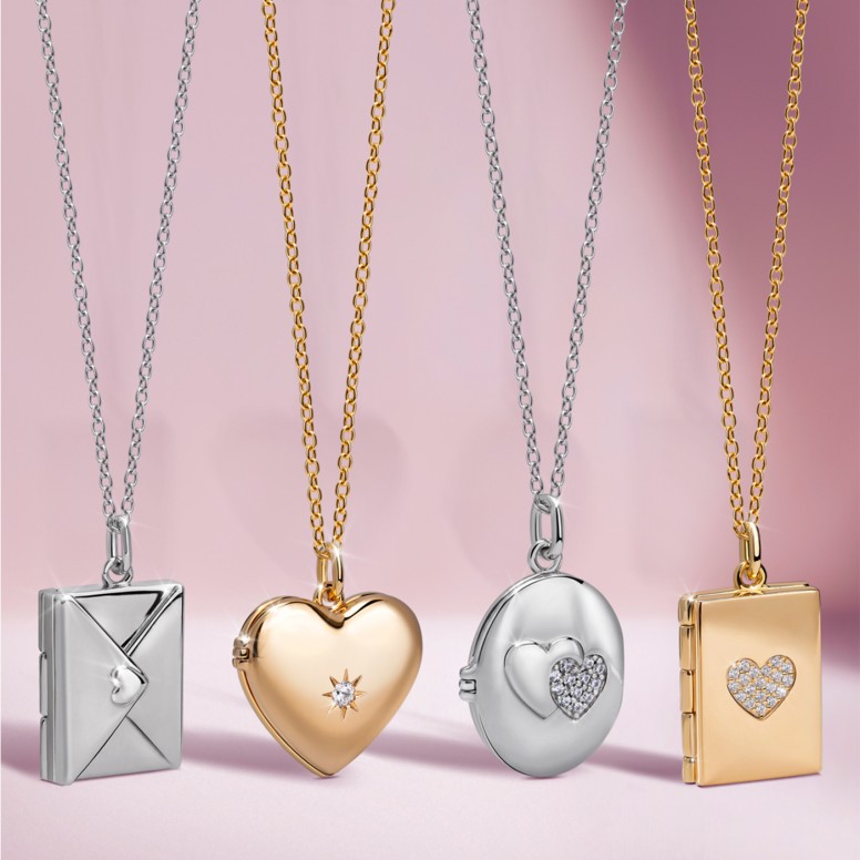 Heart Golden Secrets Locket Necklace