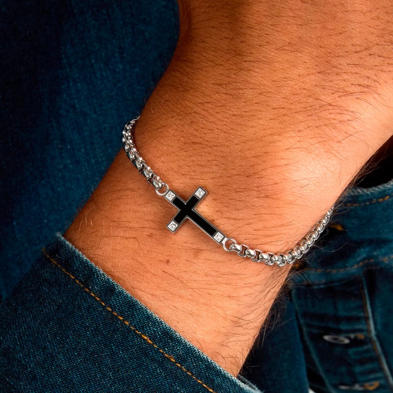 Silver Cross Spirit Bracelet