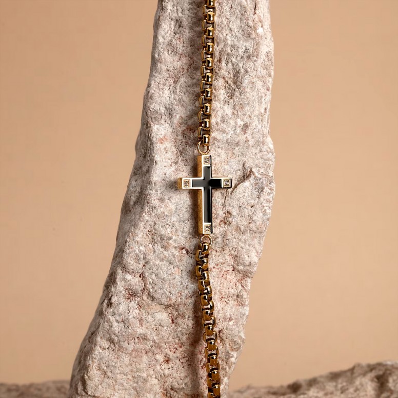 Pulsera Spirit Cruz Dorada