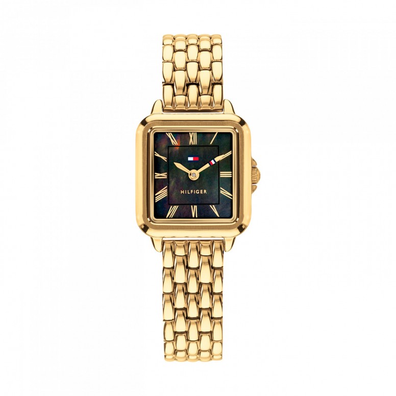 Gold Black Mother-of-Pearl Watch
