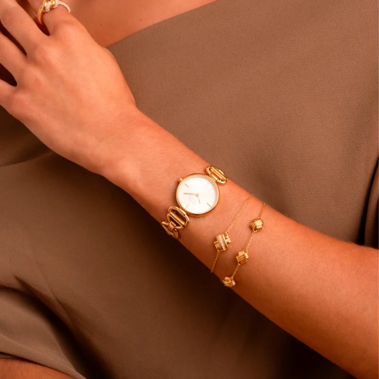 Knot Crystal Golden Bracelet