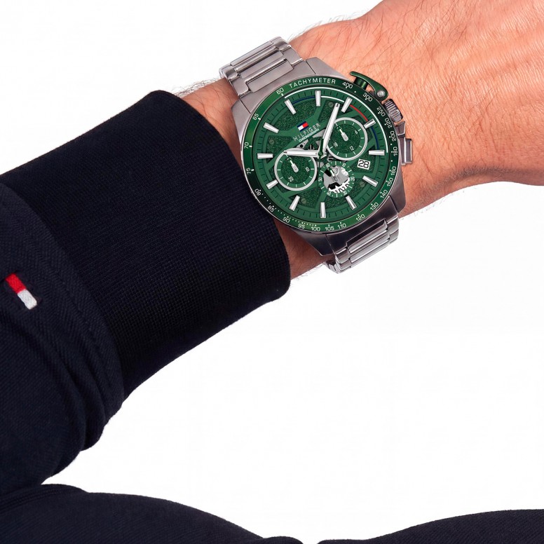 Steel Green Watch