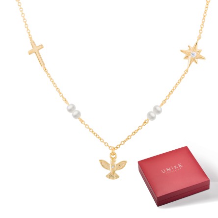 Holy Spirit With Pearls Hope Necklace